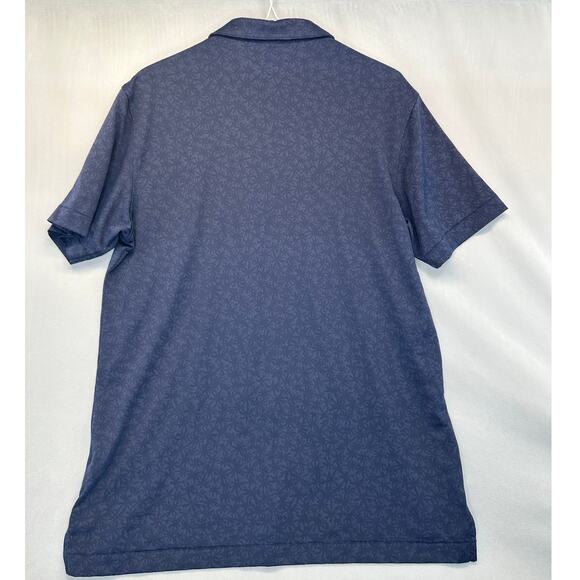 Peter Millar Crown Sport Carl Floral Performance Jacquard Polo Navy Blue – Small - Picture 5 of 9